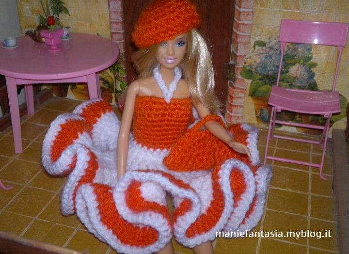 vestito barbie uncinetto schema italiano - ManiFantasia